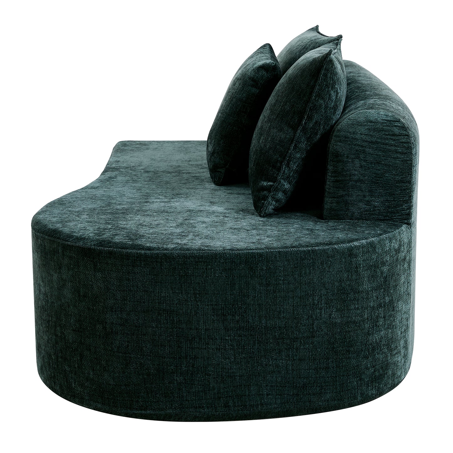 138.6 Modern Curved Modular Sectional Sofa With High-Density Fully
