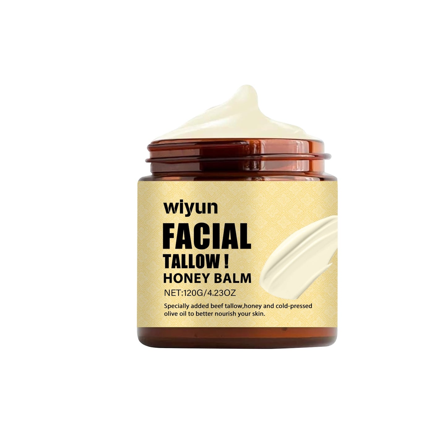 Moisturizing Facial Cream with Cow Fat and Honey - 120G Natural Skin Care