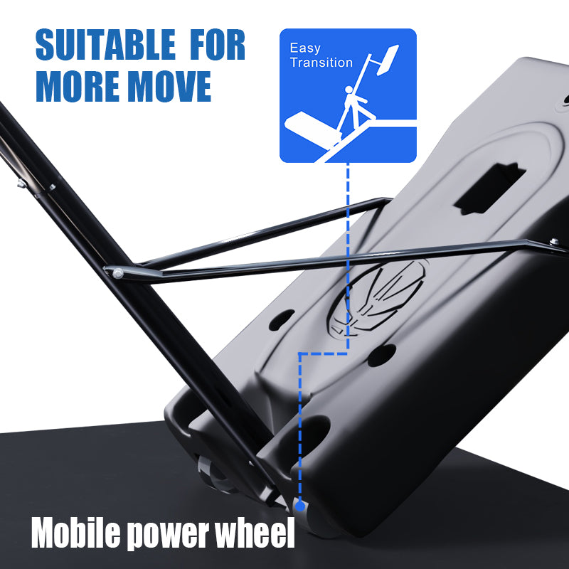 Adjustable Portable Basketball Hoop - 4.43ft to 10ft Height, Durable Design