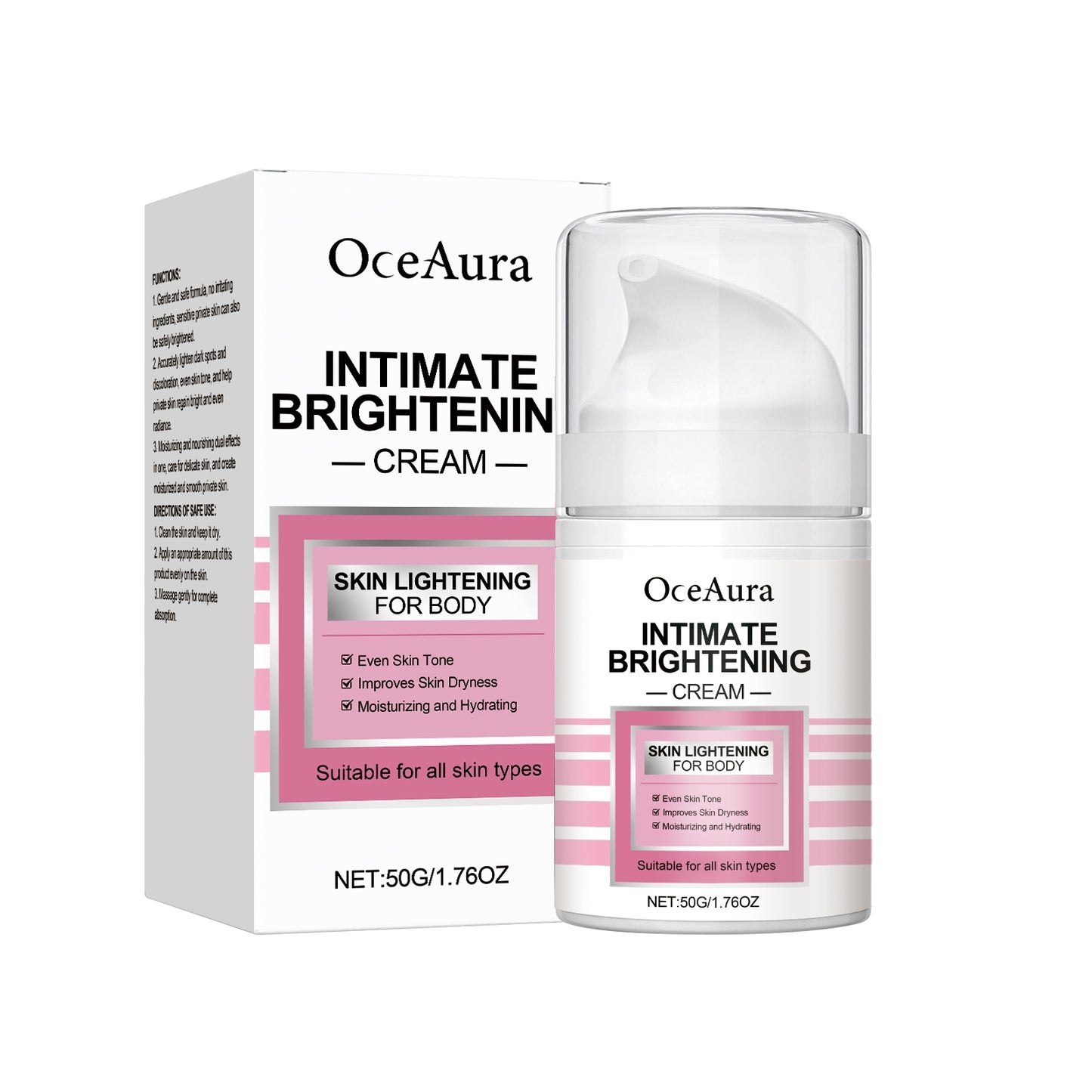 Intimate Brightening Cream for Skin - 50g, Lightening & Hydrating Formula