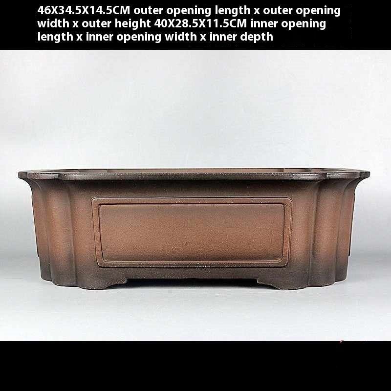 Purple Sand Bonsai Flower Pot Rectangular Planter for Garden & Home