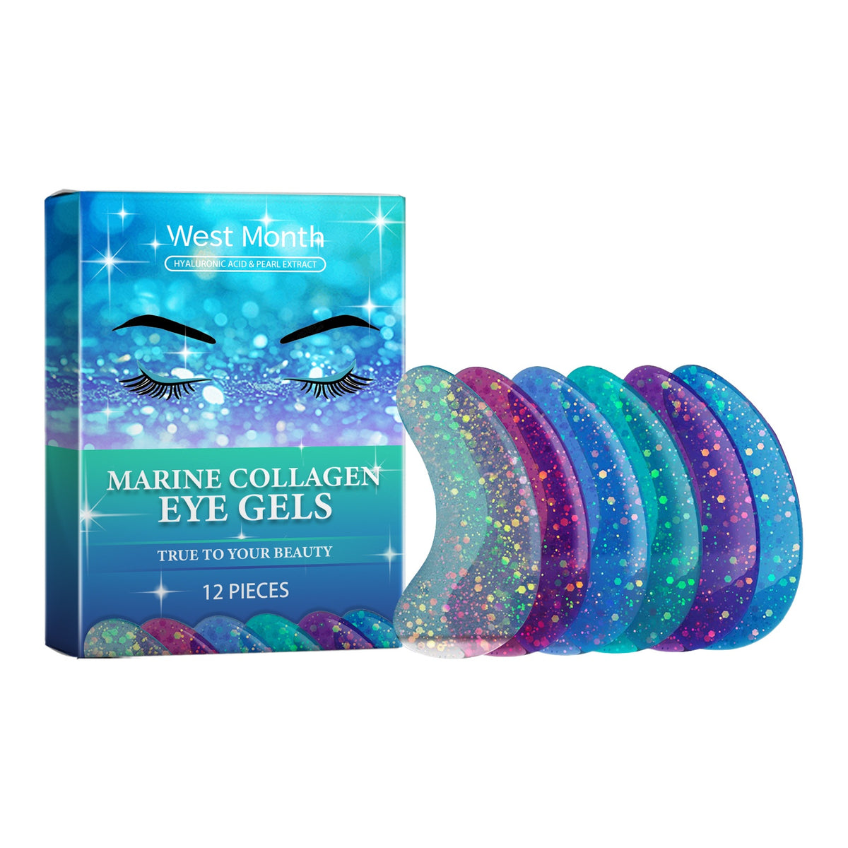 Eye Gel Patches for Fine Line Reduction - 12 Pieces, 1 Box