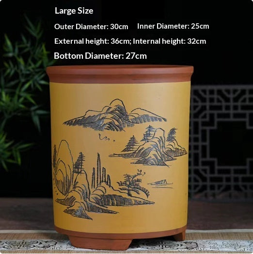 Indoor Plant Pots for Vegetables and Orchids - Breathable Clay Flower Containers