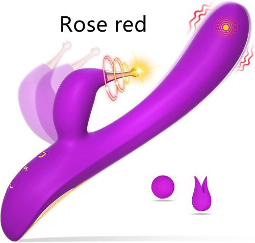 Vibrating Masturbation Device for Women - Point Tide Spear with Silicone & ABS, Purple & Rose Red - Home Wellness