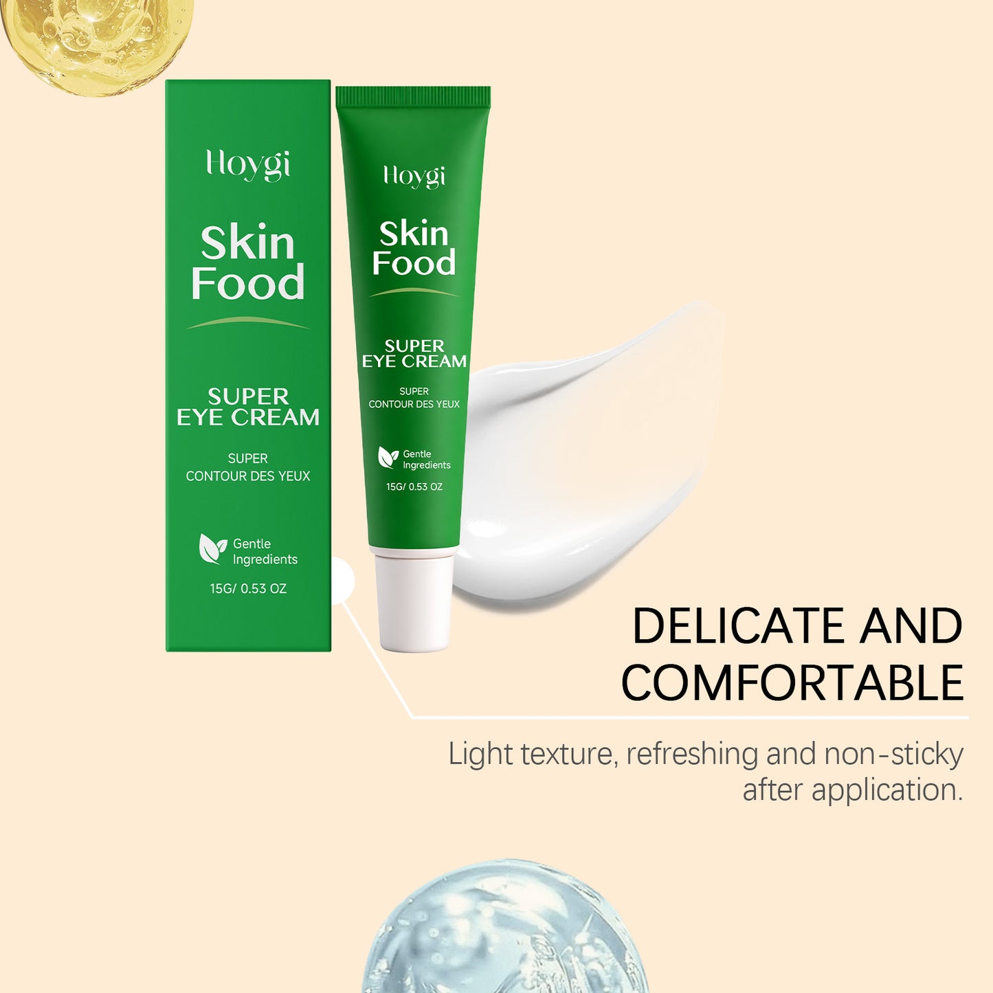 Nourishing Eye Cream - Hydrating 15g Moisturizer for Dark Circles & Puffiness