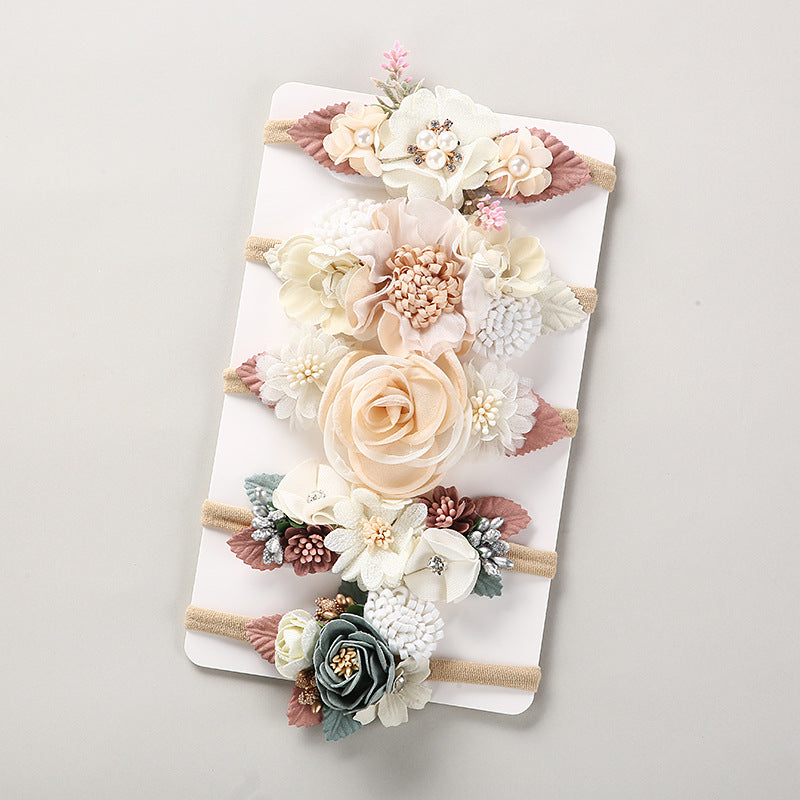 Children's Bohemian Flower Headband & Hairpin Set