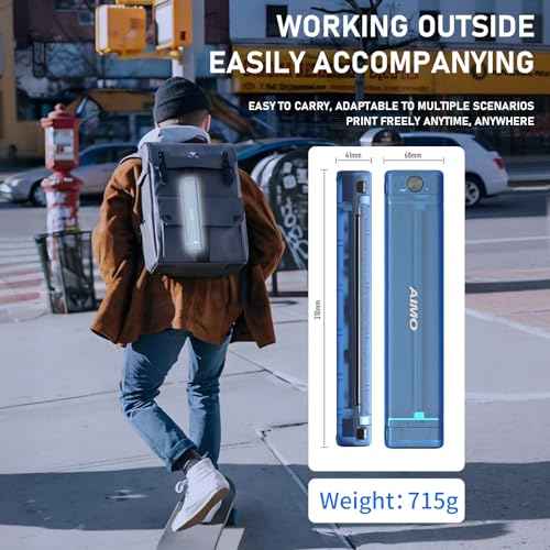 Aimo T08F Wireless Tattoo Stencil Printer - Bluetooth Tattoo Transfer Machine for Long Image Printing Compatible with iPad/Tablet/PC, for Tattoo Artists & Beginners