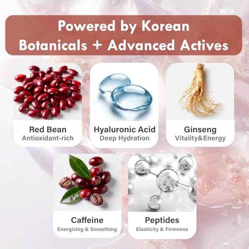 Korean Red Bean Body Lotion for Women - 24-Hour Hydrating Moisturizer for Dry Skin with Peptides & Hyaluronic Acid for Smooth Sensitive Skin - Vegan & Cruelty-Free - 8.45 fl oz
