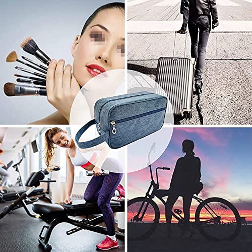 GSHLLO Men Toiletry Bag Travel Shaving Bag Makeup Storage Organizer Zipper Cosmetic Case Gym Wash Bag Shower Bathroom Bag Black