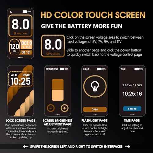 Ambition Soldier 270 Wireless Tattoo Machine, 270 g.cm Torque Brushless Motor Cordless Tattoo Gun, Rotary Tattoo Cartridge Pen with Dual 2400mAh Touchscreen Battery Supply for Artists