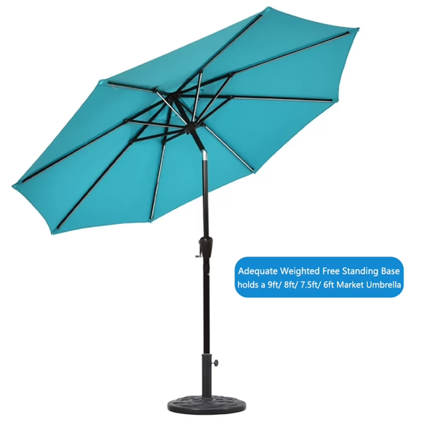 Outdoor Garden Umbrella Base 27lb Black Patio Umbrella Stand Heavy Duty