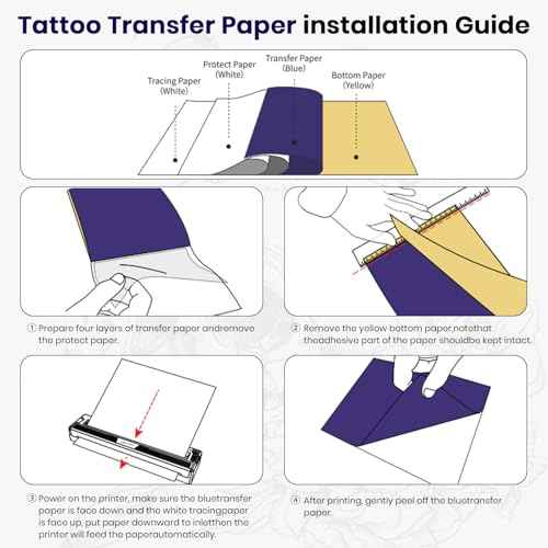 Tattoo Stencil Printer Machine,2026 Newly Upgraded Thermal Portable Wireless Bluetooth Printer,for Tattoo Artists&Beginners.with Transfer Paper and Thermal Paper,Compatible with Phone&PC