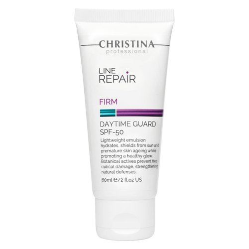 Christina Line Repair Firm Daytime Guard SPF 50 - Lightweight Emulsion Facial Sunscreen with Botanical Actives - Face Sunscreen with UV Sun Filters, Hyaluronic & Resveratrol
