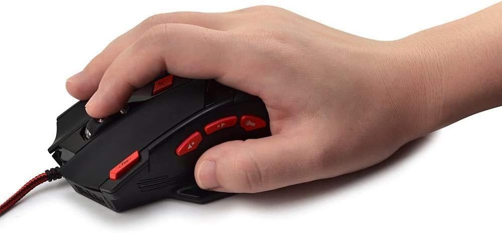 Zelotes Wired Gaming Mouse, 9200DPI, 8 Programmable Buttons, USB Optical Ergonomic Mouse, Corded Computer Mouse, Mouse Gaming for PC, Mac, Black