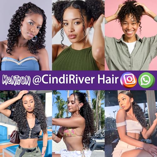 Curly Clip in Hair Extensions,Real Human Hair Water Wave Clip in Hair Extensions for Women,Remy Human Curly Clip ins Human Hair 8 Pcs with 20 Clips,22 inch