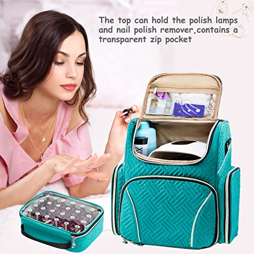 Large Nail Polish Organizer Holds 48 Bottles(15ml - 0.5 fl.oz) with 2 Removable Nail Polish Cases,Nail Organizers and Storage for Nail Tech Suppliers