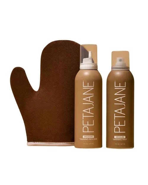 Peta Jane The Essential Self-Tanning Bundle - Made in the USA - Tanning Mousse, Sunless Mist, and Applicator Mitt - Medium