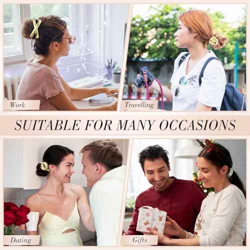 6 PCS Metal Hair Ties, Gold Hair Cuffs Ponytail Cuff for Women Summer Gift