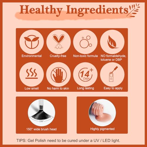 Lavender Violets 30pcs Gel Nail Polish Set 27 Shiny Candy Colors with Base and Glossy & Matte Top Coat for Home Nail Art Design DIY Gift Set C974