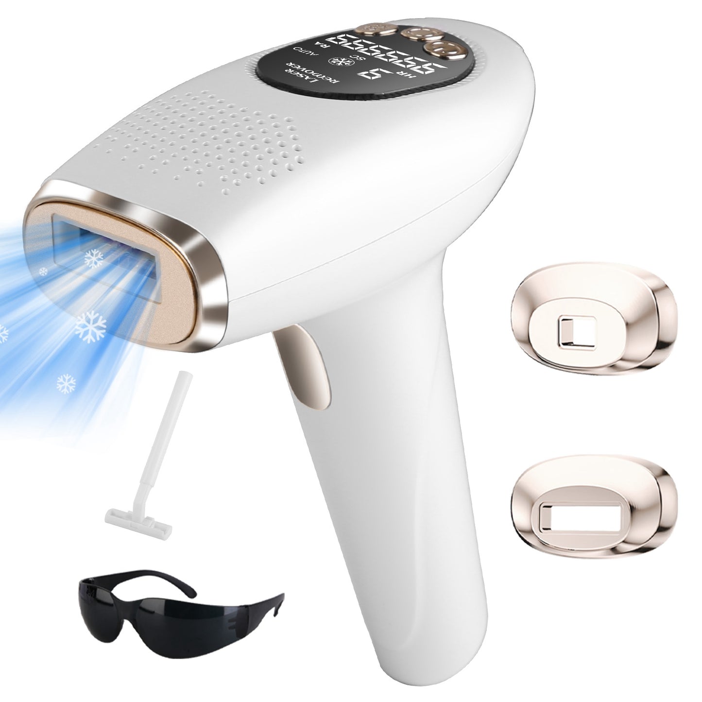 3-in-1 IPL Hair Removal Device with Ice Cooling, 9 Energy Levels & 999k Flashes