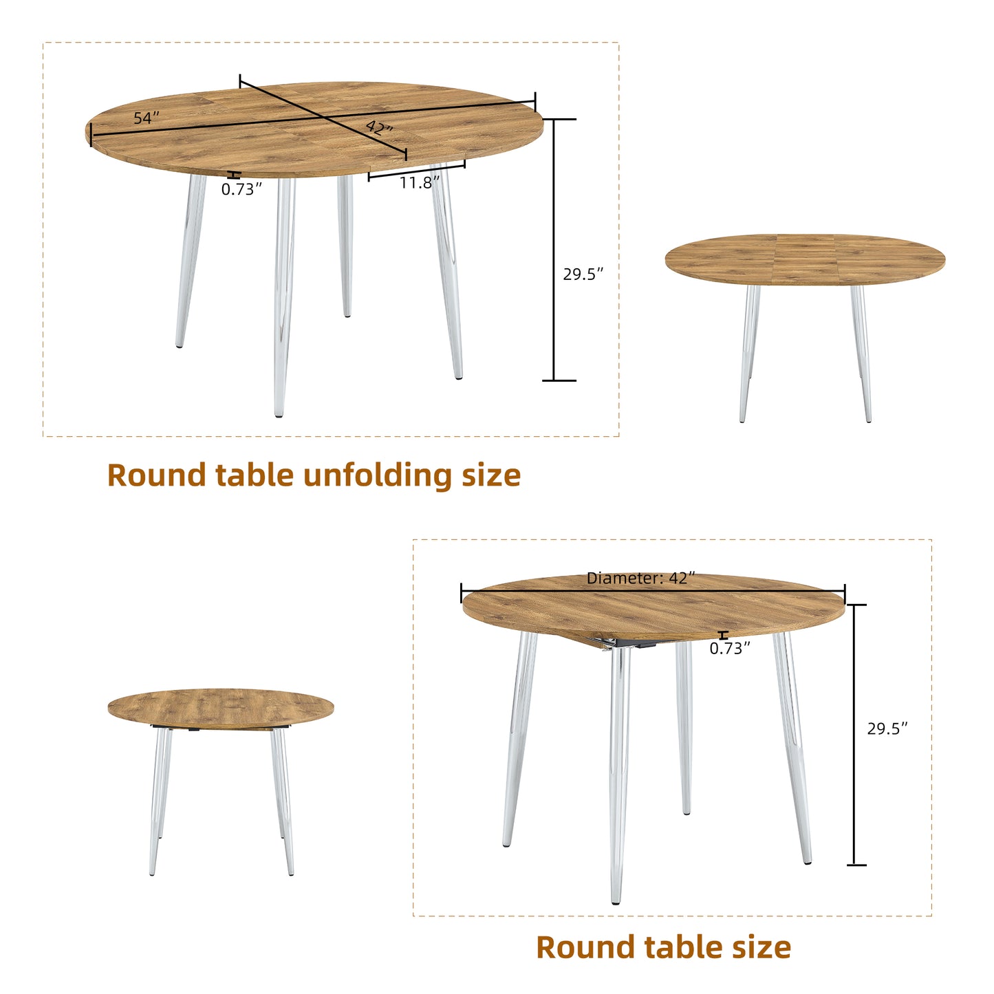 With A Clever Retractable Mechanism, The Wood Grain MDF Table Top And