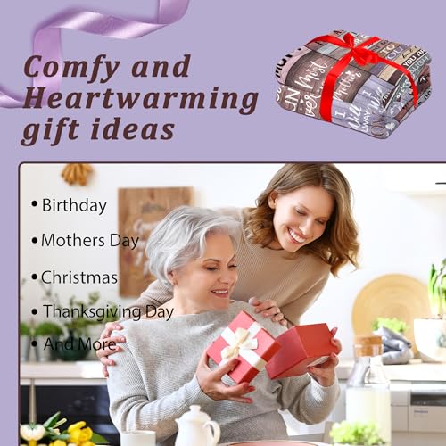Mothers Day Blanket Gifts for Mom, Mom Birthday Gifts, Mom Gift from Daughter Son, Mom Gift for Christmas Throw Blanket 80"x60", Gifts for Moms who Have Everything