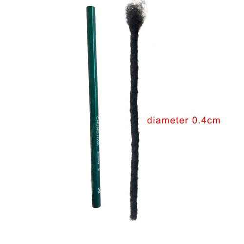 BESHINNAAUL 100% Human Hair Handmade Permanent Dreadlocks Natural Black #1B Locs extension Small Size(diameter 0.4cm) 10inch 20 Strands/Pack
