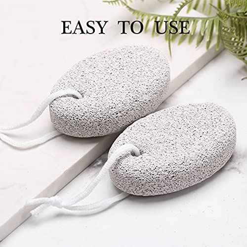 2PCS Natural Pumice Stone for Feet, HOOMBOOM Lava Pedicure Tools Hard Skin Callus Remover for Men/Women Feet and Hands - Natural Foot File Exfoliation to Remove Dead Skin