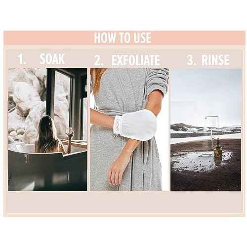 SAERO Korean Exfoliating Mitt for Body ? Deep Scrub Glove for Dead Skin, Spray Tan Removal, Ingrown Hairs & KP ? Korean Spa-Style Viscose Peeling Towel for Shower or Bath ? 1 Count