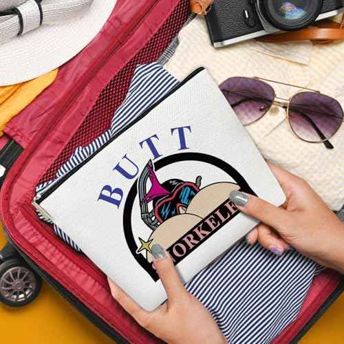 Funny BUTT Snorkeler Makeup Bag, Funny Relaxation Gifts for Women, Cute Cosmetic Bag, Birthday Gifts for Women Friends Besties