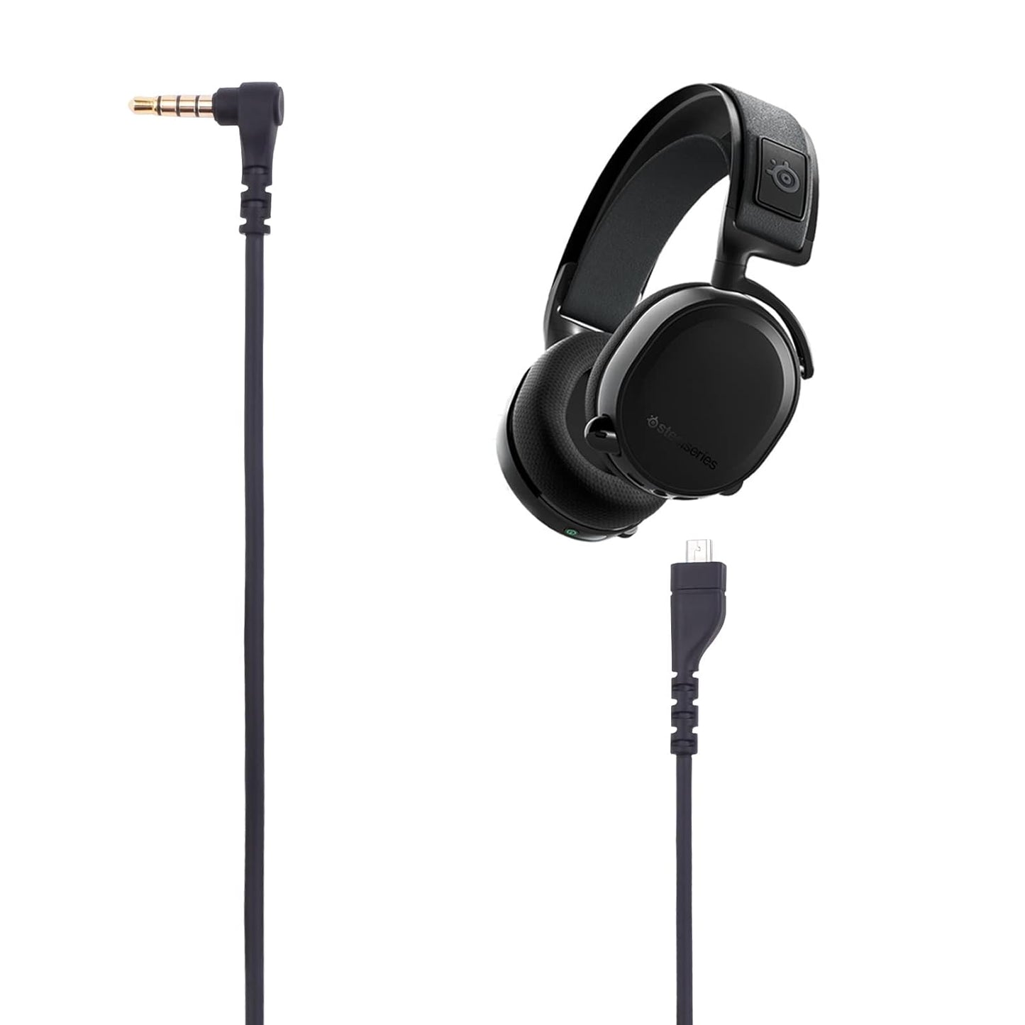 2PACKS Arctis5 Cable Replacement 3.5mm Audio Cord Compatible with SteelSeries Arctis 3, Arctis Nova 3, Arctis 7, Arctis Prime, Arctis Pro+ GameDAC, Arctis Pro Wireles Gaming Headsets(5ft/Black)