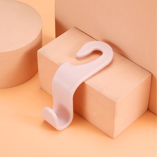 4PCS Car Back Seat Headrest Hooks, Rear Car Seat Storage Headrest Hanger Holder Hooks Organizer, Universal Auto Interior Accessories for Bag Purse Handbag Cloth Coats Grocery (Light Pink)