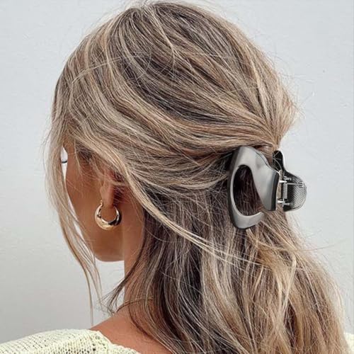 BARTOSI Small Metal Claw Clips Gold Hair Clips Nonslip Hair Claw Clips Hair Accessories for Women and Girls (Pack of 3)