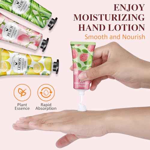 12 Pack Hand Cream Gift Set, Stocking Stuffers for Women, Bulk Hand Lotion Travel Size for Dry Cracked Hands, Mini Moisturizing Hand Lotion for Christmas Gifts, Thank You Gifts, Bridesmaid Gifts