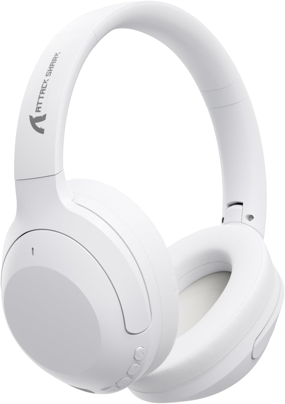 ATTACK SHARK G300 Active Noise Cancelling Wireless Headphones, Ultra Light Foldable Over-Ear Wired/Bluetooth Headset, 20H Playtime, Built-in Mic Hands Free Talking for Travel, Office, Home - Purple