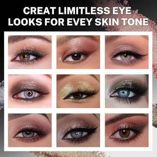 UCANBE Baked Eyeshadow Makeup Palette with Hidden Gems, 16 Colors Nude Eye Shadow with Matte Glitter Metallic Shimmer, Highly Pigmented Long Lasting Make Up Pallet