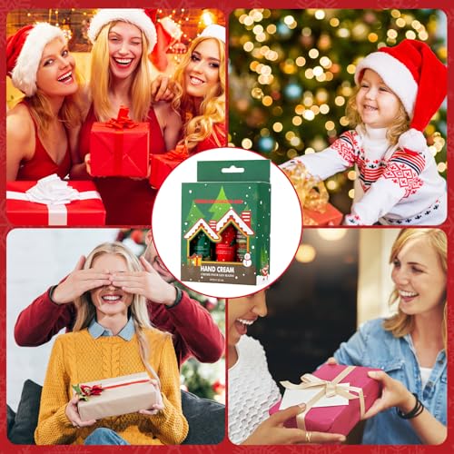 10 Set Christmas Hand Cream Gift Bulk with Gift Boxes 30 Pcs Travel Size Moisturizing Hand Lotions for Christmas Stocking Stuffers Xmas Party Favors Holiday Gifts for Women Mom(Xmas Tree)