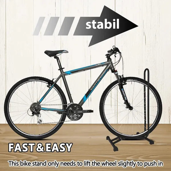 Bike Floor Stand for 12-29 Inch Bikes - Portable Bicycle Parking Rack