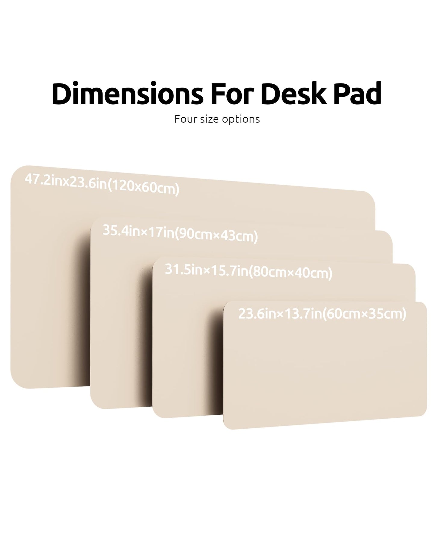 YSAGi Leather Desk Pad Protector, Office Desk Mat, Large Mouse Pad, Non-Slip PU Leather Desk Blotter, Waterproof Laptop Desk Writing Pad for Office and Home (23.6" x 13.8", Eggshell)