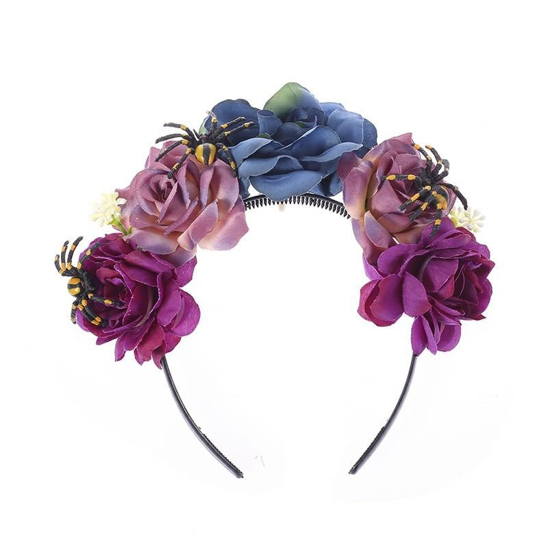 Flower Hair Hoop Headband with Rose Design