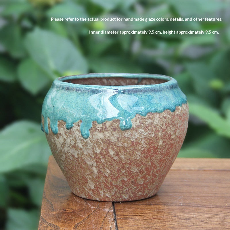 Breathable Ceramic Flower Pot for Home & Garden - Durable, Decorative Planter