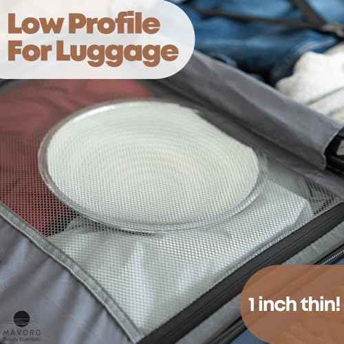 Mavoro 9'' Magnifying Mirror with 3 Strong Suction Cups | 10X Magnification | Portable Travel Makeup & Cosmetic Mirror (10X)