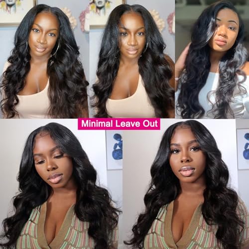 Body Wave V Part Wig Short Brazilian Virgin Human Hair Wigs For Black Women Thin Part Wig Glueless Clip In Half Wigs Upgrade U Part Wig Beginner Friendly No Sew In No Glue 24inch