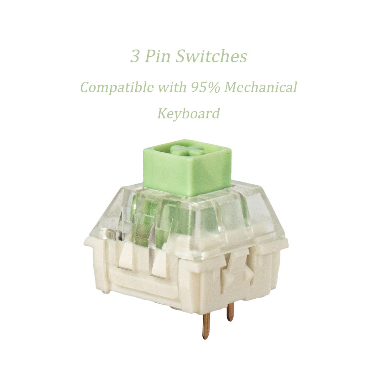 90 Pack Kailh Box Switch Jade RGB SMD for Mechanical Gaming Keyboard 3 pin Switches IP56 Water-Proof Compatible Cherry MX Switches