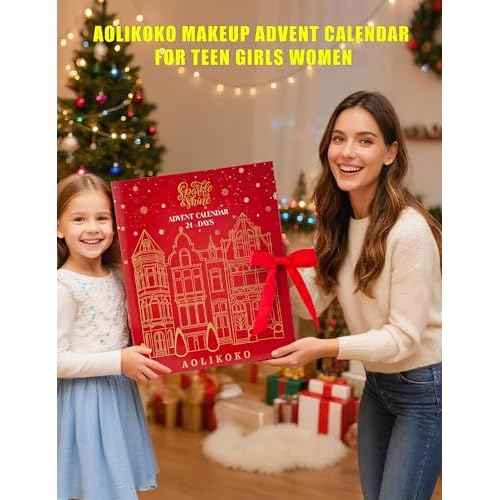 Makeup Advent Calendar 2025 for Women & Teen Girls, Xmas Countdown Calendar, 24 Days Christmas Gift Sets Full Makeup Kit Gift