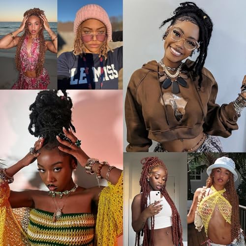 Spring Afro Twist Hair, 20 Inch Springy Marley Twist Braiding Hair Pre-Separated 6 Packs Spring Twist Afro Kinkys Bulk Hair for Soft Locs Crochet Hair Extensions for Black Women (T30, 20inch)