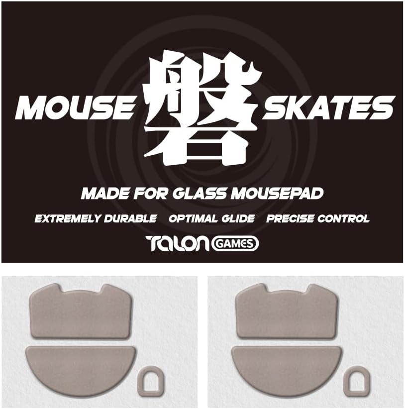 48 Dot Mouse Skates Universal for Glass Mousepads, 6mm, High Durability, Lasting Performance, Low Noise, Curved Edge, Speed & Control (磐 Series, Khaki)