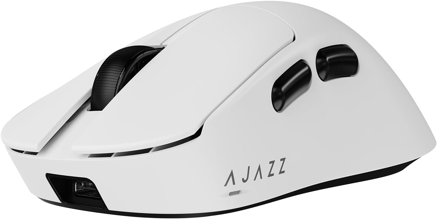 AJ159P MC Triple Mode (2.4G/Wired/Bluetooth 5.2) Gaming Mouse, 12000 DPI, 56g Ultra-Light, Magnetic RGB Charging Dock, Programmable 6 Buttons, Ergonomic Design for Computer Laptop PC, Black