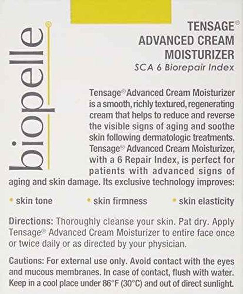 Biopelle Tensage Growth Factor Advanced Moisturizer Face Cream with SCA 6 Biorepair Index, Snail Mucin Moisturizer with Hyaluronic Acid, Antioxidants, and Vitamin C and E, 1 Oz