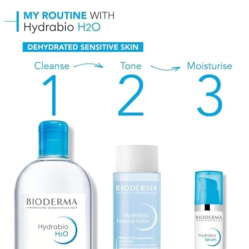 Bioderma - Hydrabio H2O Micellar Water - Face Cleanser and Makeup Remover - Micellar Cleansing Water for Dehydrated Sensitive Skin